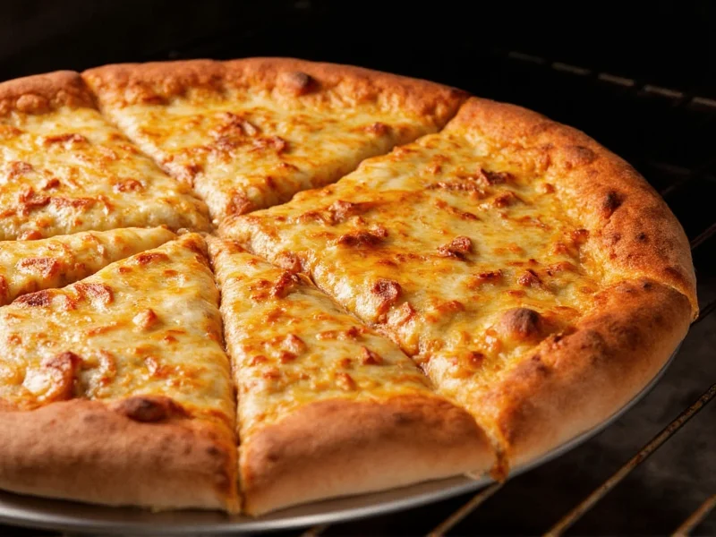 Golden brown yeast-free pizza fresh from oven