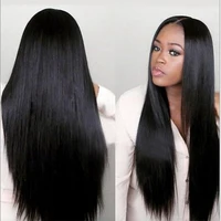 

29 inch long straight hair wig female high temperature silk synthetic fiber wig heat wig