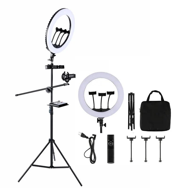 

ZM lampara High brightness remote control 18 inches ring light tripod Video shooting Beauty Selfie