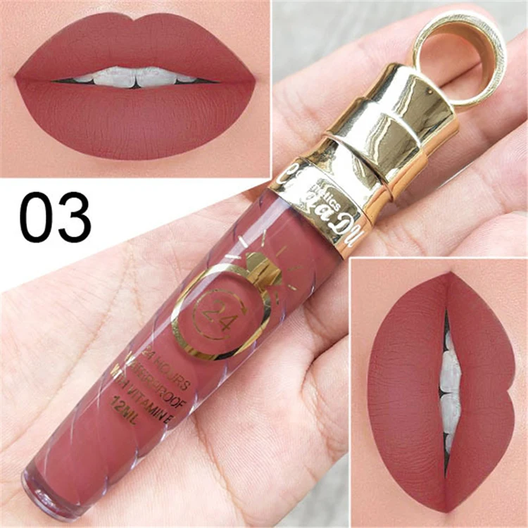 

Low moq private label makeup cosmetic waterproof longlasting liquid velvet matte lipstick