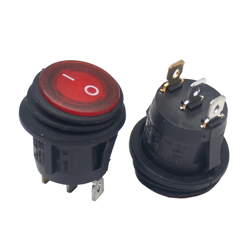 IP65 6A Waterproof ON-OFF Switch - Mini Rocker KCD2 RED