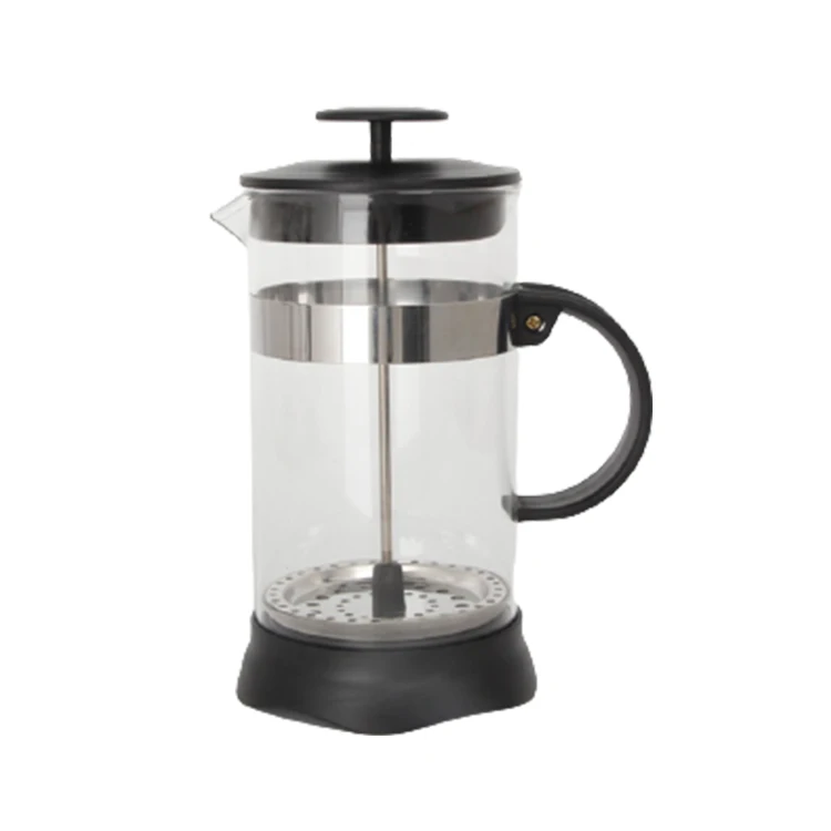 

Large Capacity Single Level Borosilicate Glass Stainless Steel Tea Maker Coffee Press With PP Handle, Clear