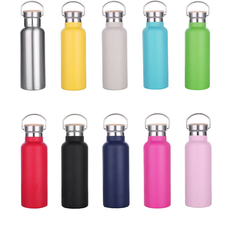 

2021 Watersy 750ml hot sales trending stainless steel double wall vacuum straight tumblers sport water bottles with bamboo lid, Customized colors acceptable