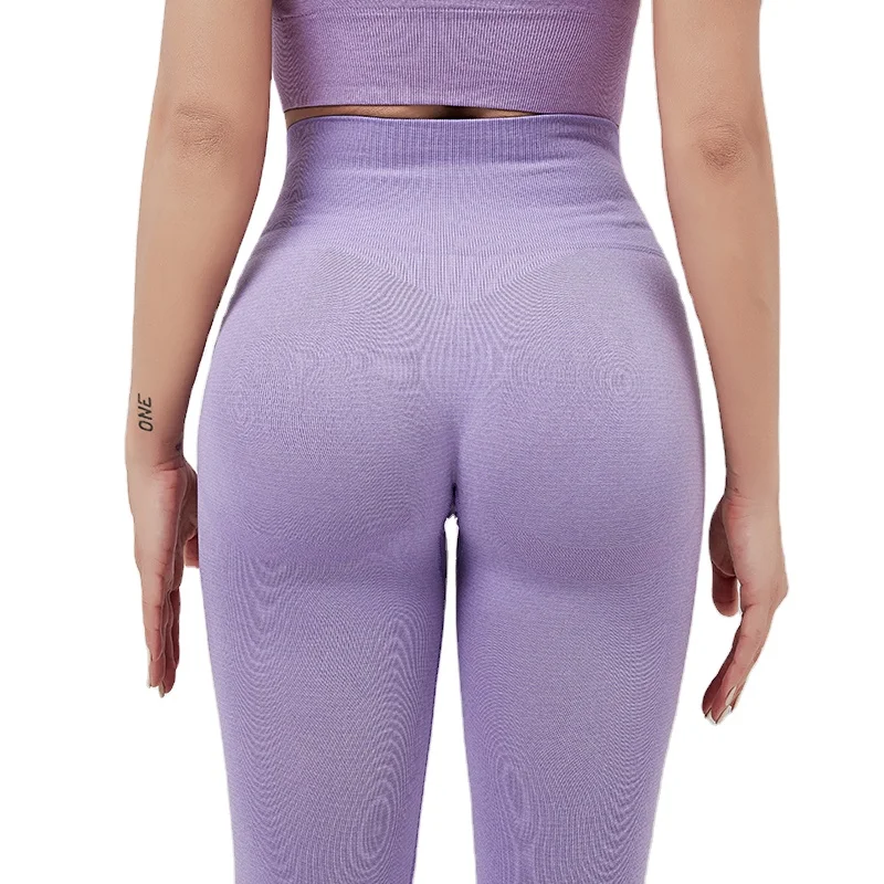 

AOLA Purple Push Up High With Seam Gym Tight Showing Red Waisted Quick-drying Wicking Yoga Pants Leggings, Black/blue/pink
