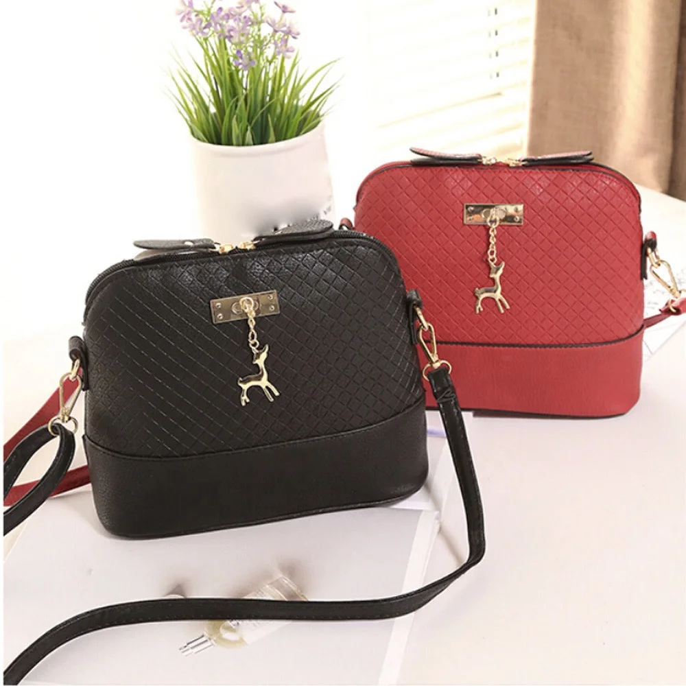 

2021 Designer lady Shoulder Bags PU Leather deer pendant Handbags Casual handbag for Women, Picture