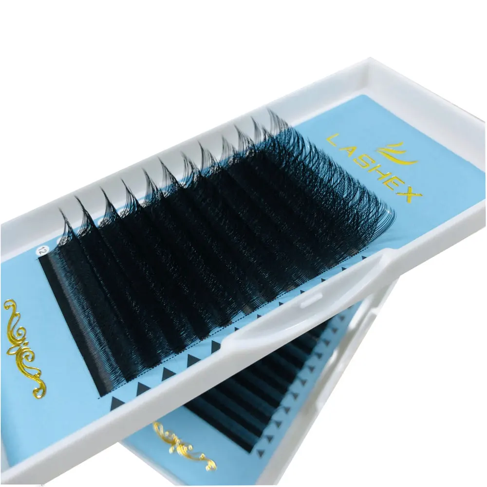 

YY Lashes premium Eyelash Extensions New Fashion shape Private Label volume C/CC/D/DD Eyelash Extensions Y Lash, Jet black glossy