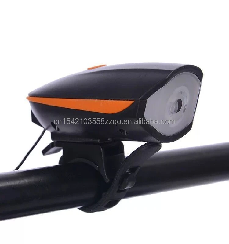 

Popular Bike Light With Horn USB Rechargeable Waterproof Loud Sound Siren 3 Lighting Modes 5 Sounds, Red/black/blue/green/pink/orange