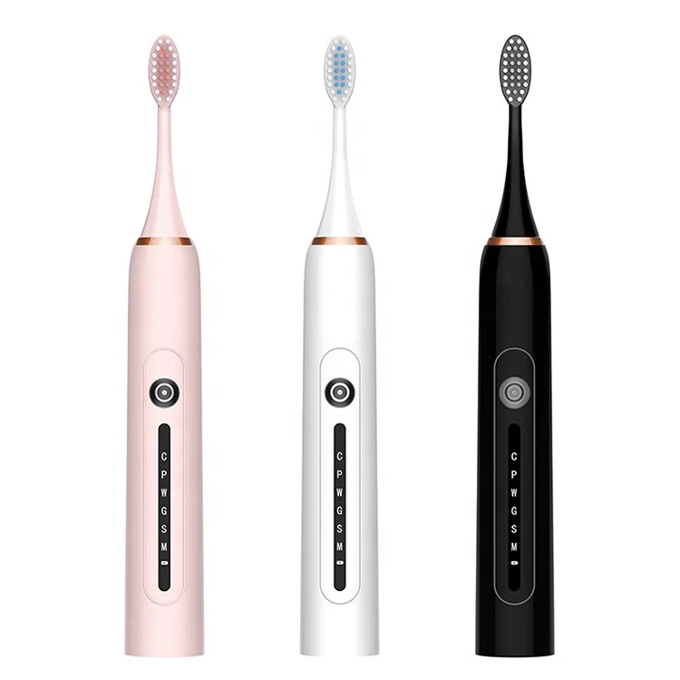 

2020 newest oral teeth care USB rechargeable electric toothbrush with soft hair beautiful profile automatic electric toothbrush, Pink/white/black