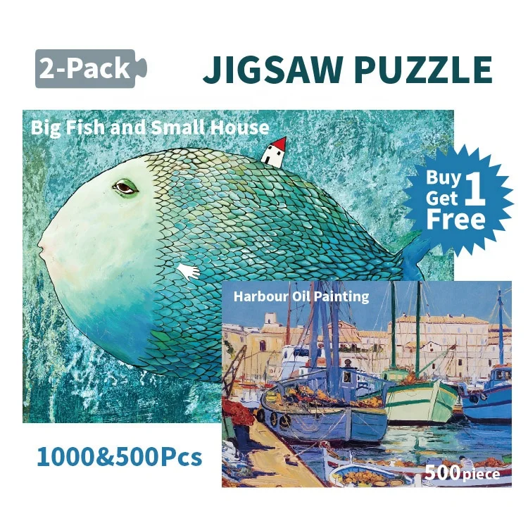 

Fun 2 Learn Educational Toy Cardboard Custom Personalized Jigsaw Puzzle 500 Pieces 1000 Pieces For Kids Adult