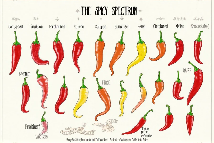 Chart of spicy peppers
