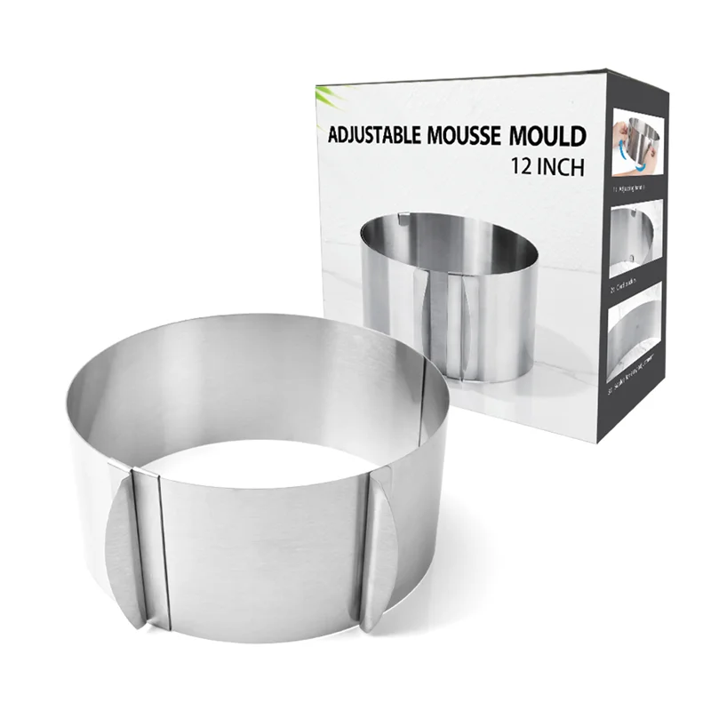 

16~30cm Adjustable Stainless Steel With Measurement Cake mould tools Baking Cake Decor Molds Ring