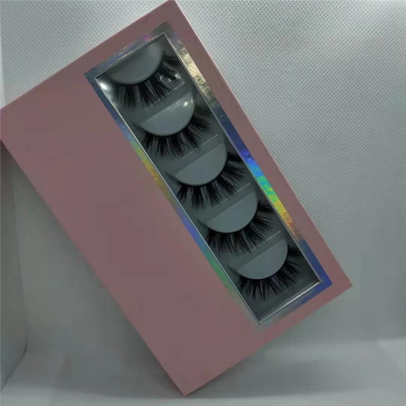 New arrival 3d 5d 6d mink eyelash package boxes 5 pairs per pack lash books for wholesale