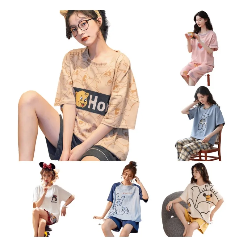 

High Quality 100% Silk Women Short Sleeve women's pajamas Set