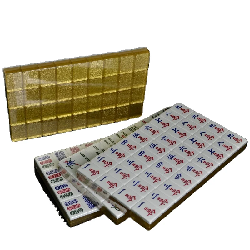 

Sell exquisite gold and silver mahjong set tiles with chinese mahjong set, Silver/gold