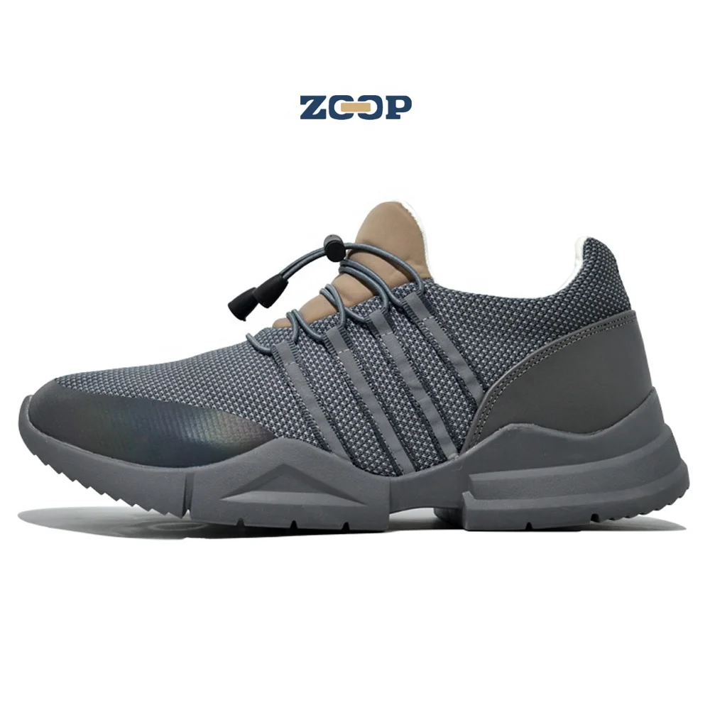 

Grey rubber bottom lightweight men's fashion sneakers casual shoes, Black, grey