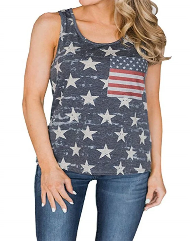 

Camouflage American Flag Racerback Tank