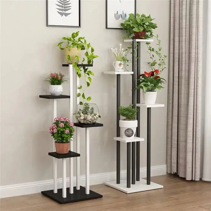 

Factory Supplier Modern Home Decor 3 Tier Flower Pot Stand, Black