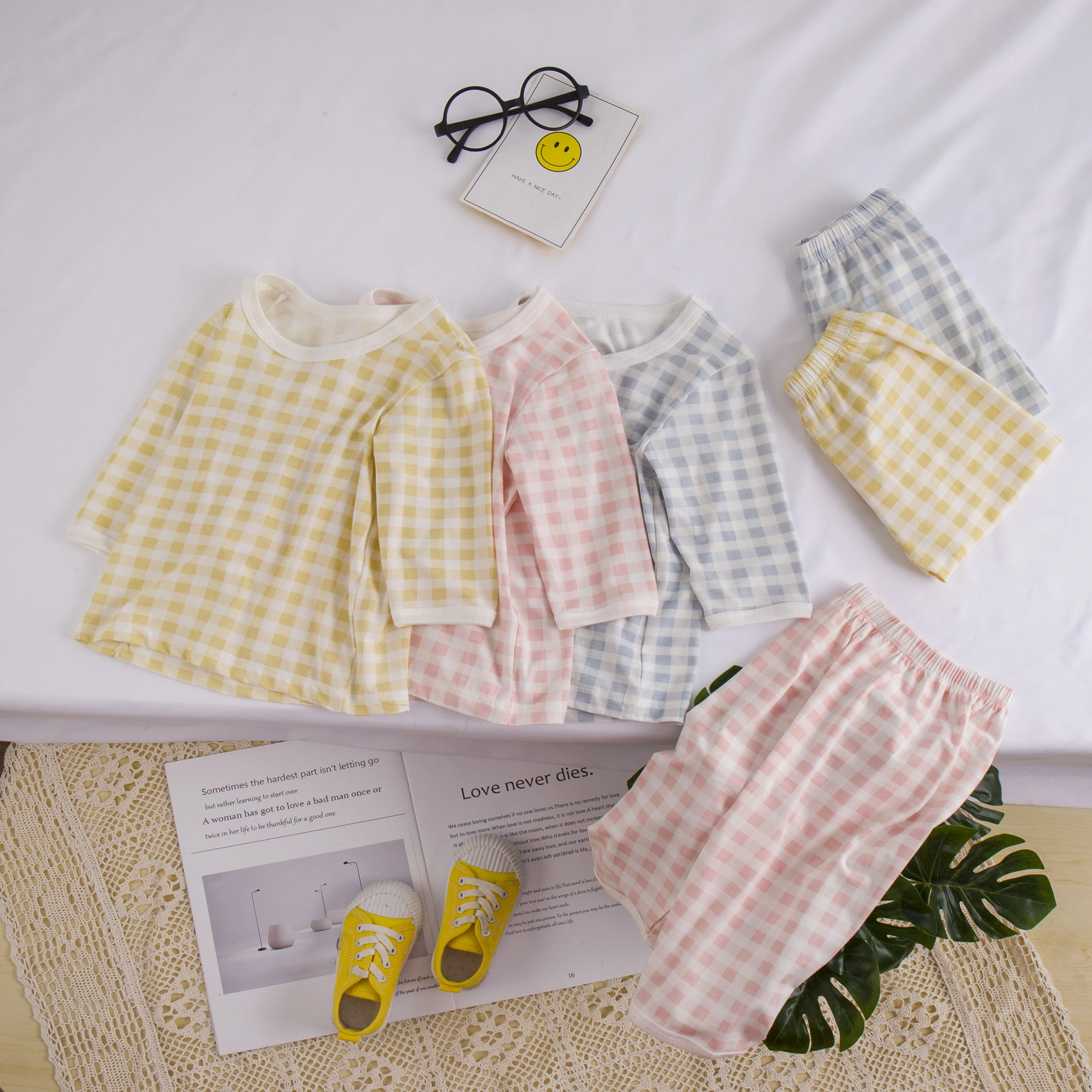 

Susuray Girls Short Sleeve Pajamas Toddler Cotton 2 Piece Pjs Kids Sleepwear Clothes Sets for Summer 1-5T