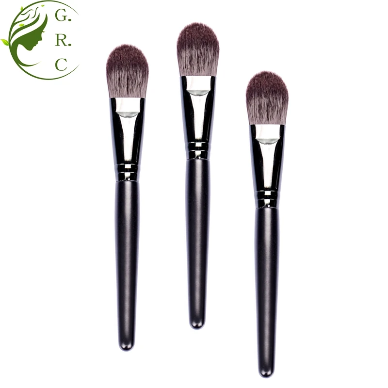 

YMMM Single Wooden Handle Custom Logo Make Up Cream Liquid Private Label Nylon Brush 1pcs Item Facial Makeup Mask Brush Tools, Customized color