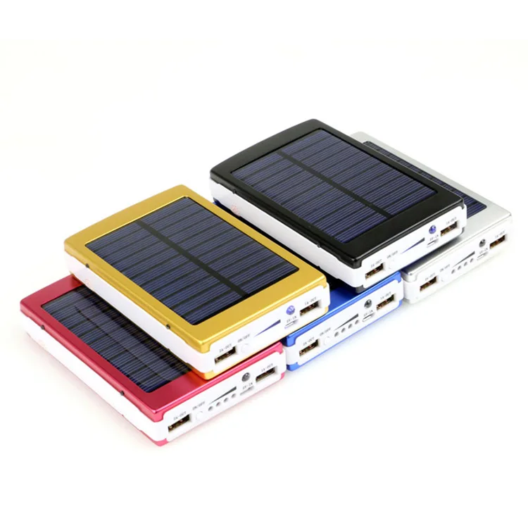 Outdoor solar power bank 15000mah dual usb portable solar panel power bank