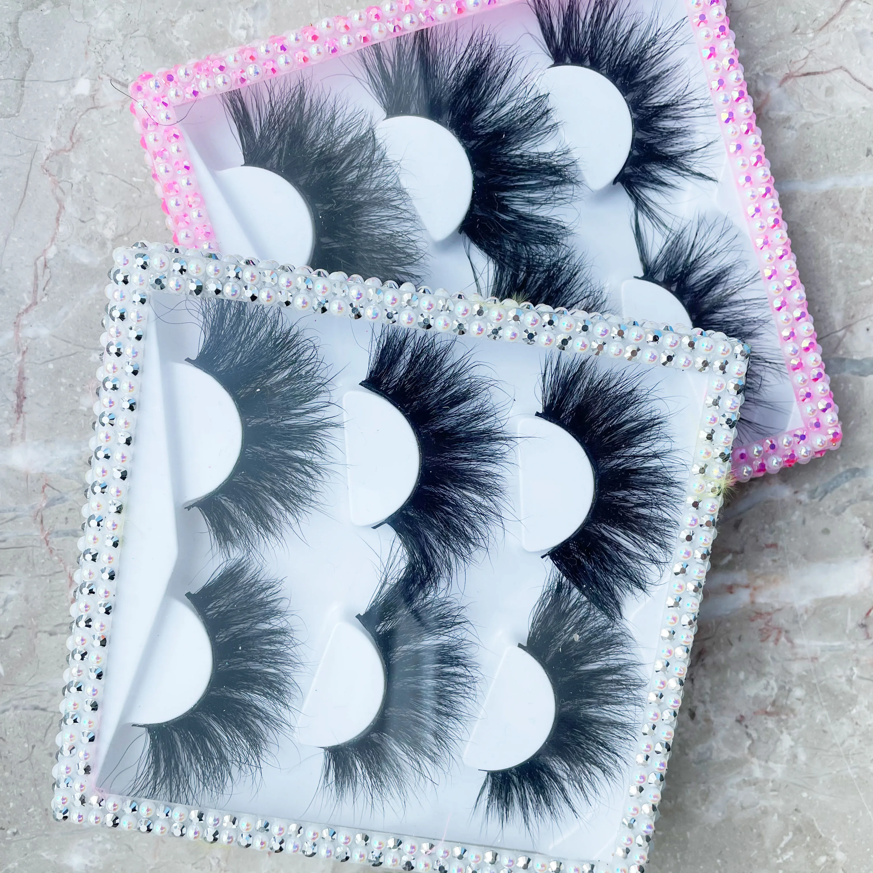 

25MM Full 3d Mink Eyelash Dramatic Mink Eyelashes Wholsale with sweet candy eyelash case dark pink lash box