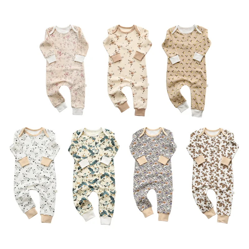 

Factory Wholesale Baby Boy Clothes Custom Prints Newborn Rompers Soft Cotton Infant Sleeper Toddler Bodysuit, Accept customized color