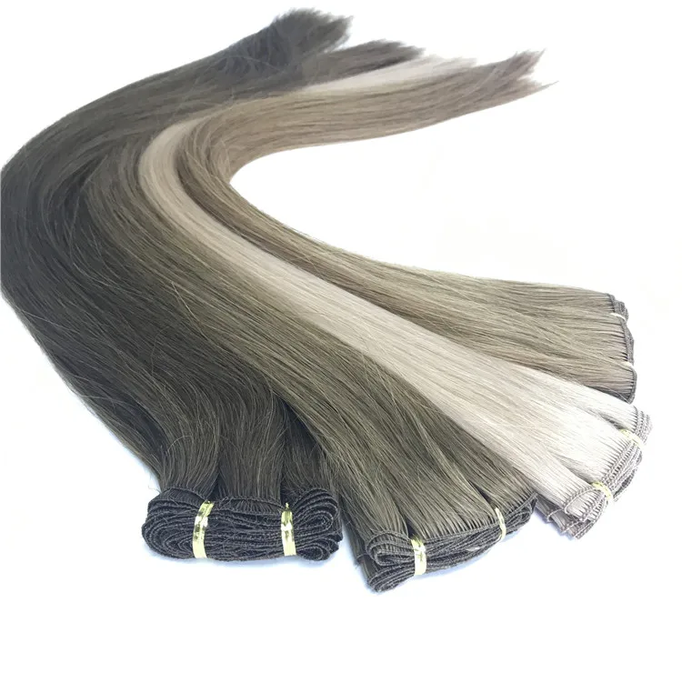 

Professional Vendor 100% Human Hair Blonde Color 18 inch 20 inch 22inch Machine Made Hair Weft