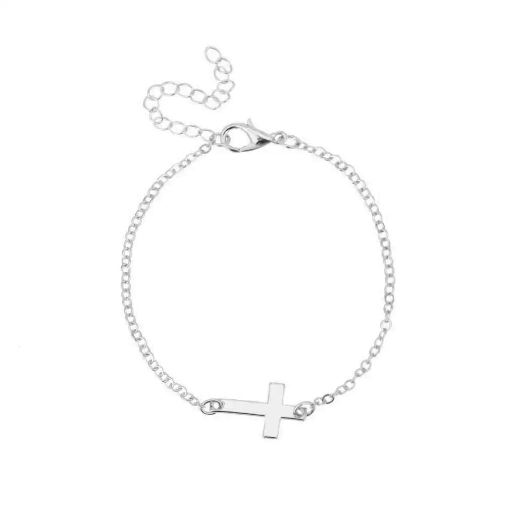 

Simple Ladies Jewelry Zinc Alloy Adjustable Charm Exquisite Small Cross Bracelet