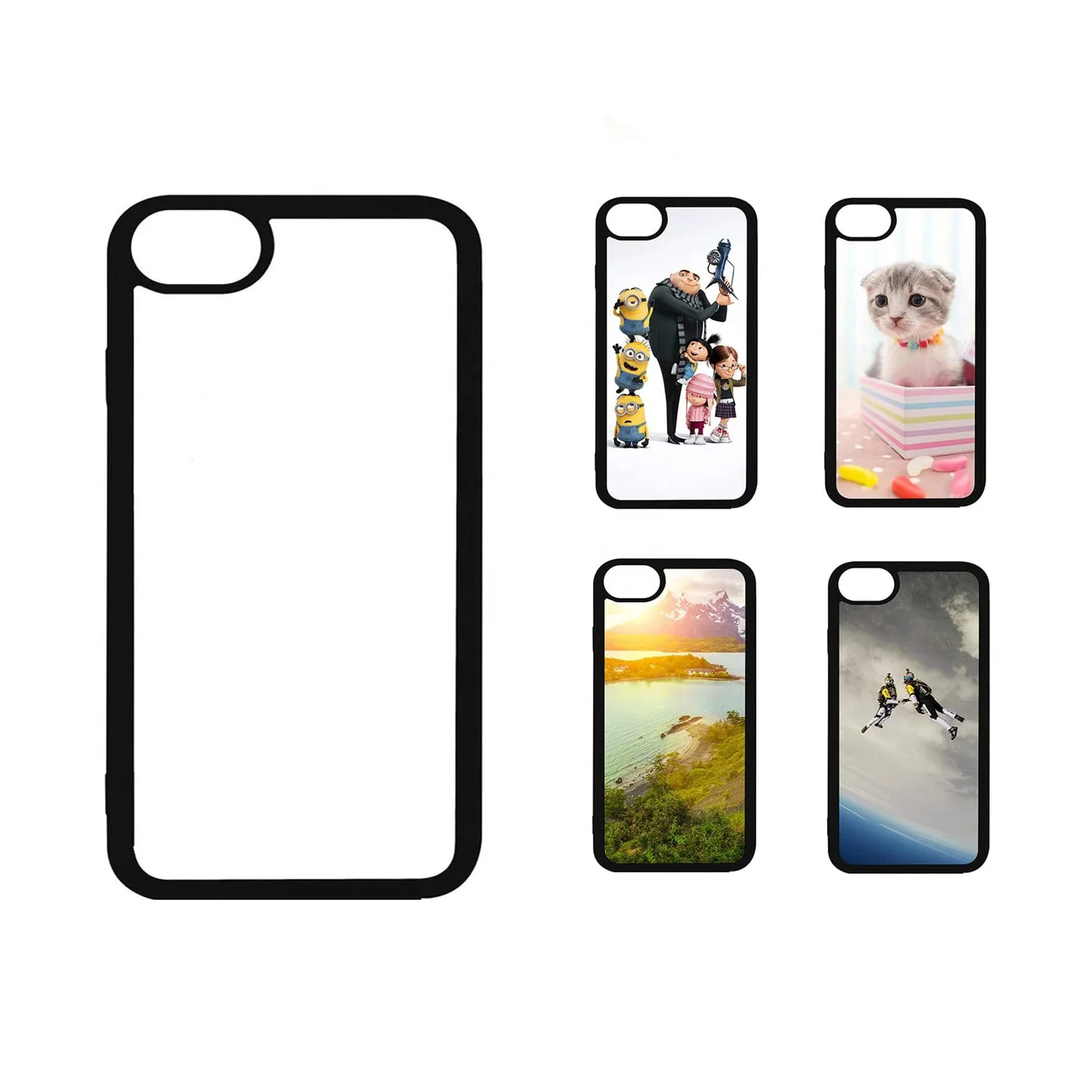 

Zhike for Coque Fundas Para Celulares Diy Clear Plain iPhone 11 12 Pro Max White Blank 2d Sublimation iPhone Phone Case