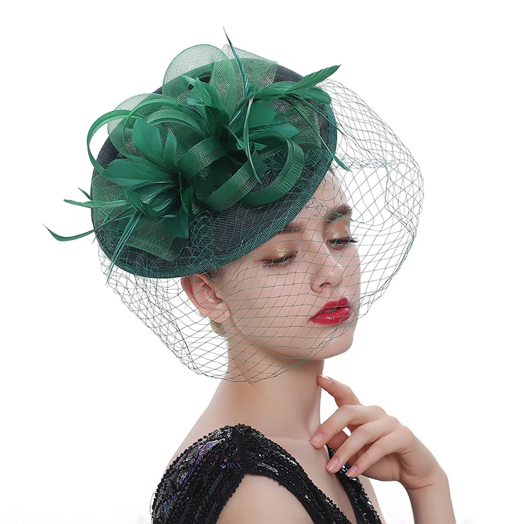 

Newest Hawaiian Breathable Sinamay Fascinators Hat Fashion Wedding Hat for Women Ladies