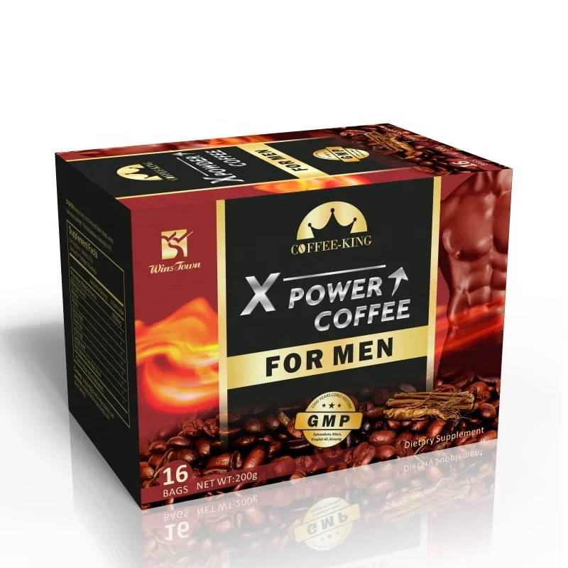 

Winstown man X-power coffee custom Men's maca Organic herbal coffee Instant black Private label coffee