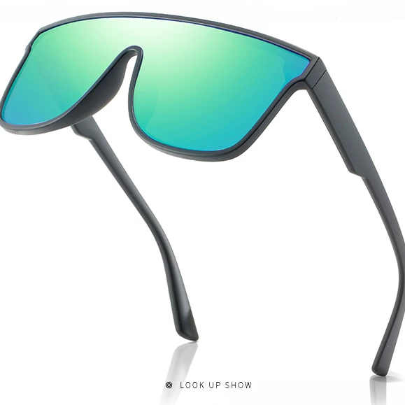 

Sports sun shades One Piece Sunglasses Colourful Polarized men square sunglasses