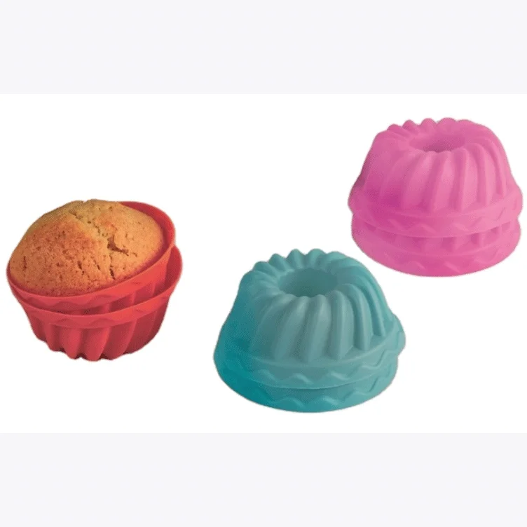 

12/24 pack Pumpkin Shape Silicone Baking Cake Molds Nonstick Cupcake Liners Bpa Free Fancy Dessert Tray - Jelly and Muffin Cups, Customized color