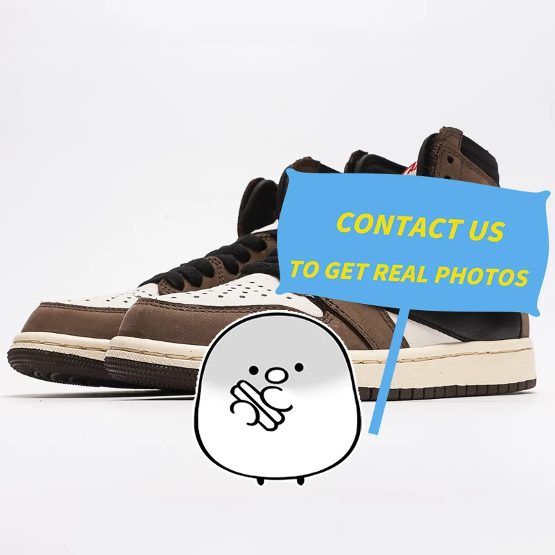 

J1 Travis Scott Shoes Trendy Sneakers High Quality Reverse logo Men Sports Shoes Suede material air aj Basketball Shoes