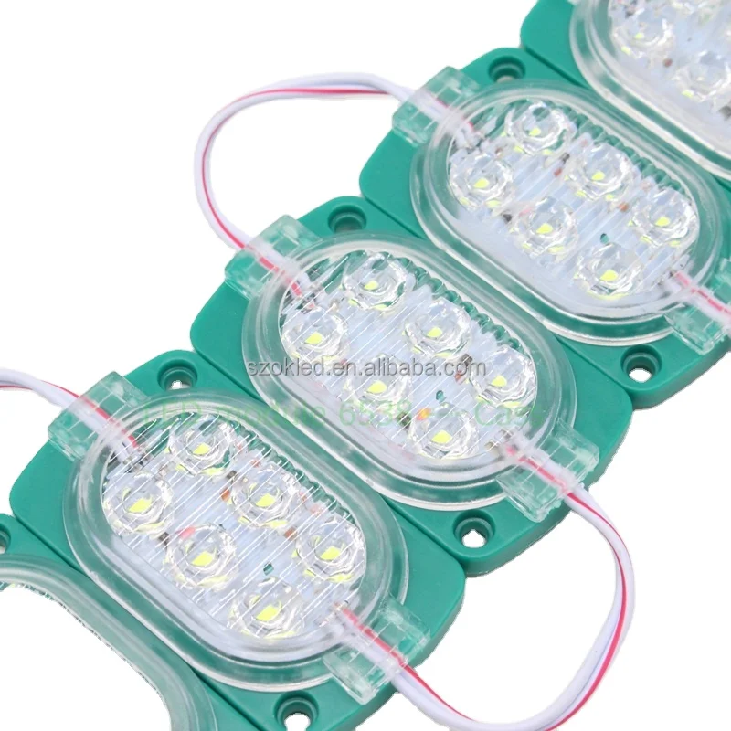 

12V Green lights led Injection module SMD2835 traffic indicator 6538 6 leds 1.2W car lights accessories led module waterproof