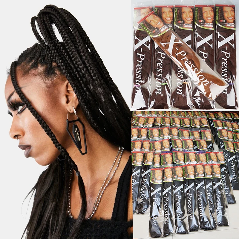 

Wholesale Expression 165g 24 82 Inches ombre xpression x-pression braiding hair jumbo braid synthetic braiding hair extensions, Pic showed