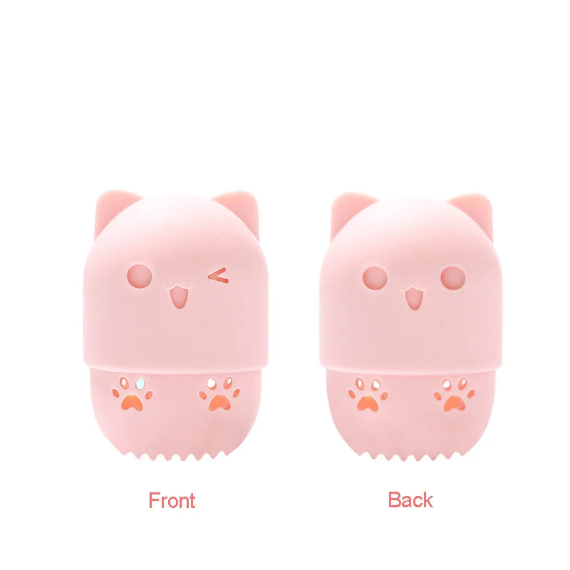 

Kitten Beauty Powder Puff Makeup Egg Drying Case Portable Soft Silicone Cosmetic Blender Sponge Box Holder