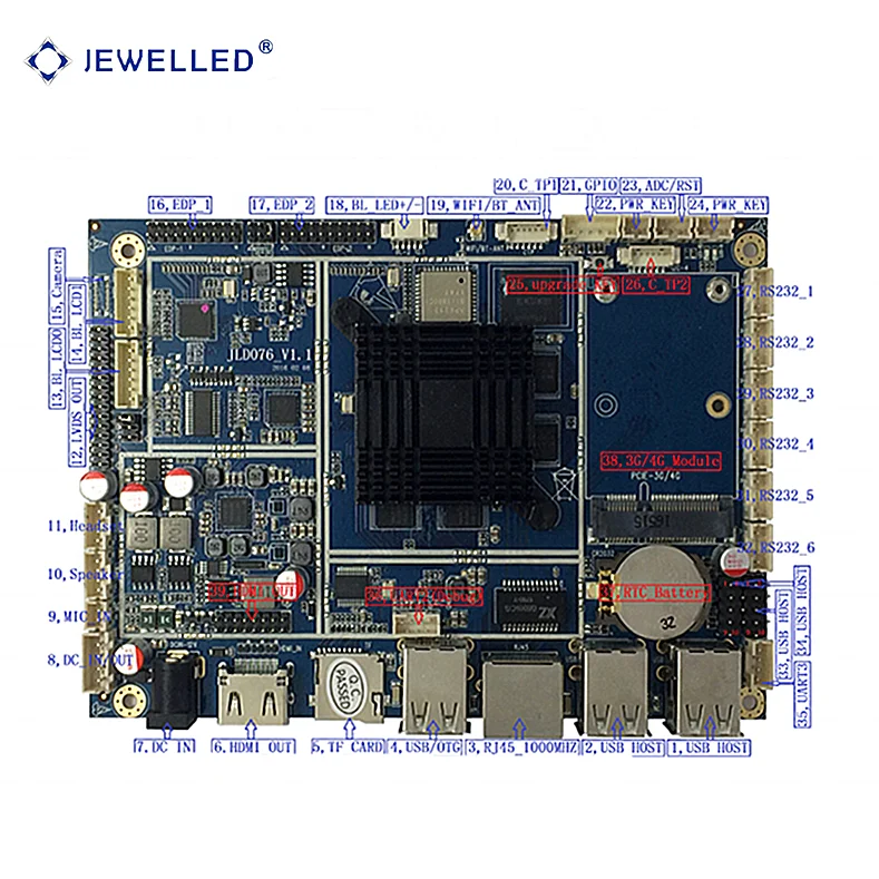 Rockchip Rk3288 Quad Core Android Motherboard For Digital Signage ...