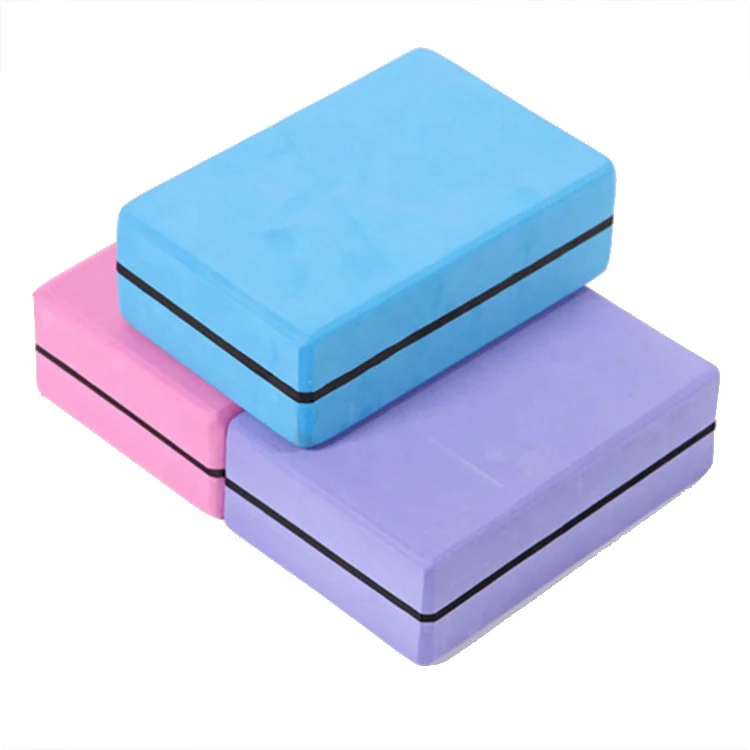 

High density Yoga brick yoga fitness auxiliary training equipment foam brick, Pink, blue, purple