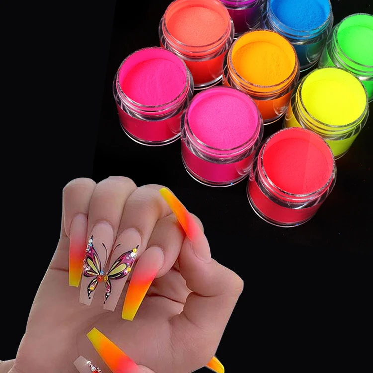 

Fluorescence Acrylic Powder Carving Polymer Nail Extension Engraving 3D Pattern Builder Nail Supplies For Professionals, Picture