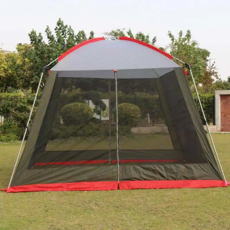 

Factory 4-6 people 300cm*300cm*H210cm screen one bedroom leisure traveling park beach awning camping outdoor tents for wholesale
