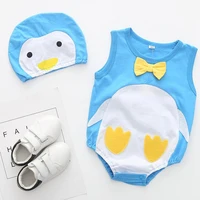 

Wholesale baby clothes kids animal printing cartoon overall winter warm sleeveless baby boy rompers jumpsuit