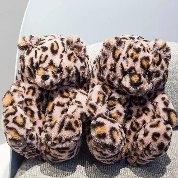 

Wholesale Slipper Teddy Bear House Slipper Plush Soft Anti-Slip Teddy Bear House Shoes, Picture