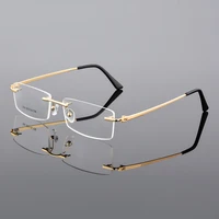 

Fashion Alloy Rimless Eyewear Glasses Frame Men Women Ultralight Prescription Eyeglasses Myopia Optical Frames 2019