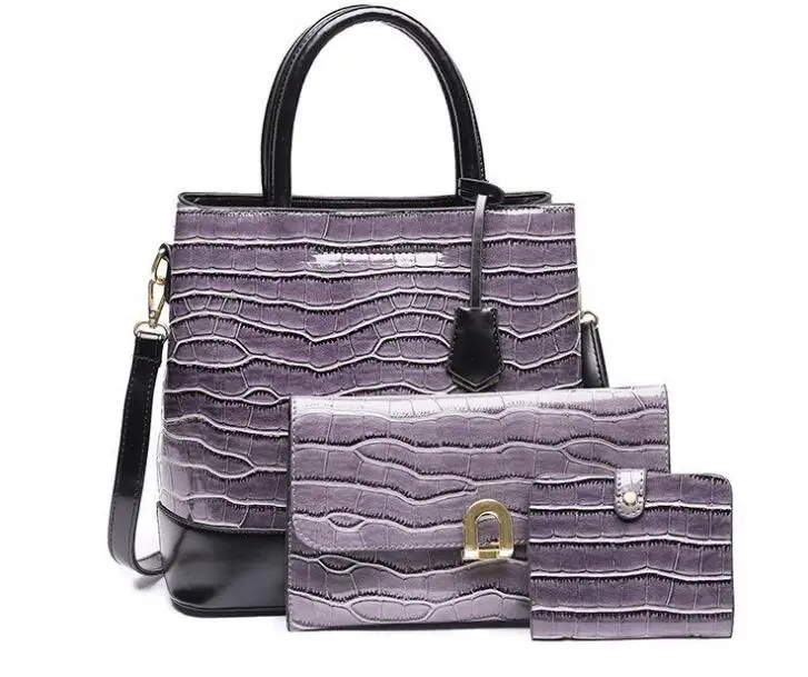 

New design wholesale hot sale bags women hand bags ladies 3pcs set handbag
