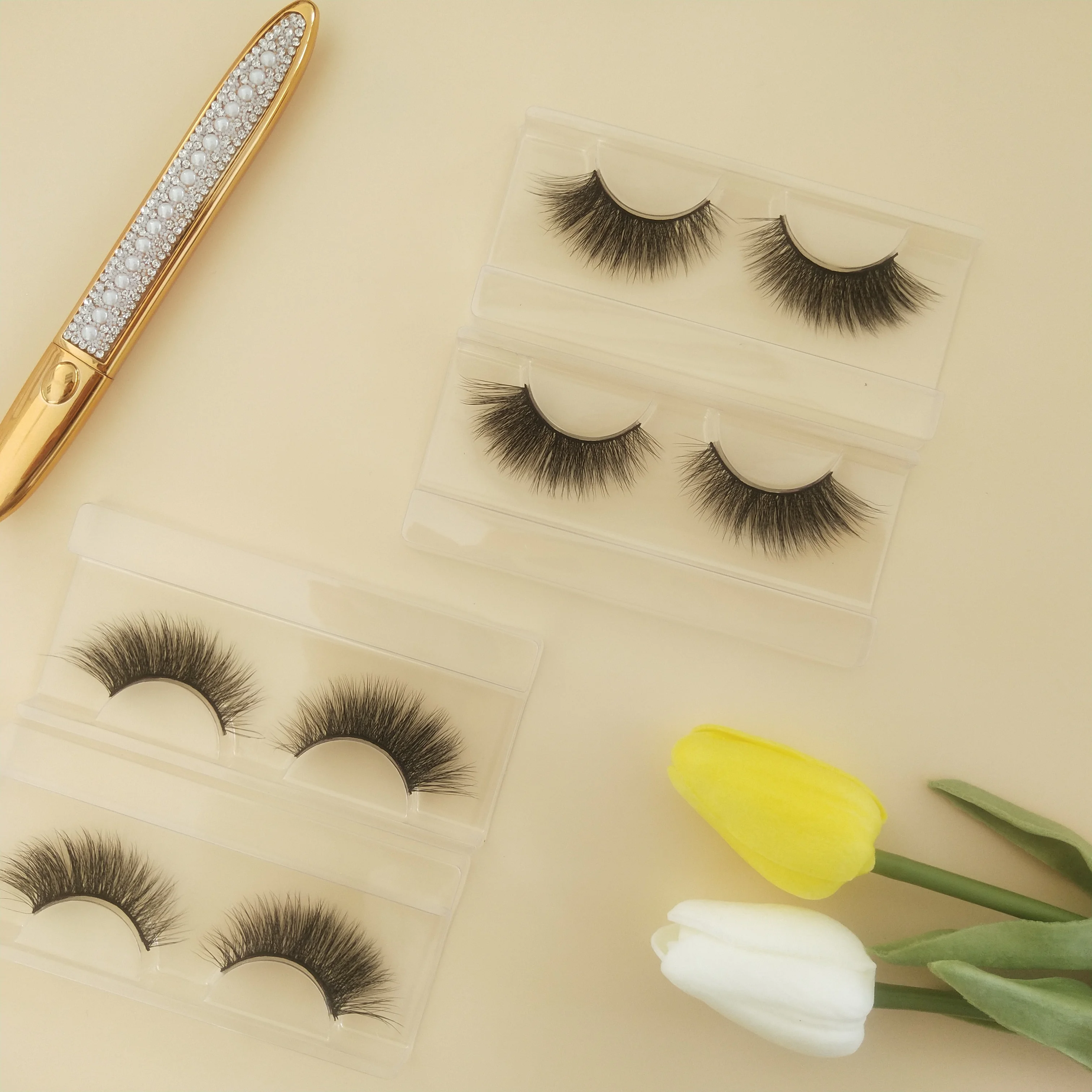 

High Quality Mink False Mink Eyelash Vendor Cruelty Free Vegan Hand Made Full Strip Lashes 3D False Faux Mink Eyelashes, Black color