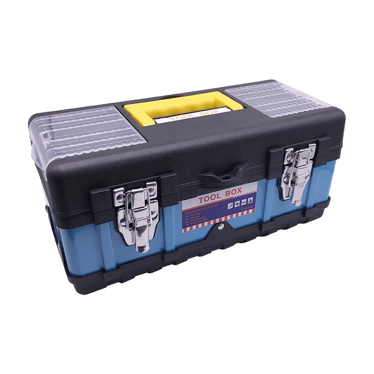 

14 Inch Stainless Steel Portable Tool Box Hardware Multi-function Household Maintenance Electrician Auto Storage Tool Case