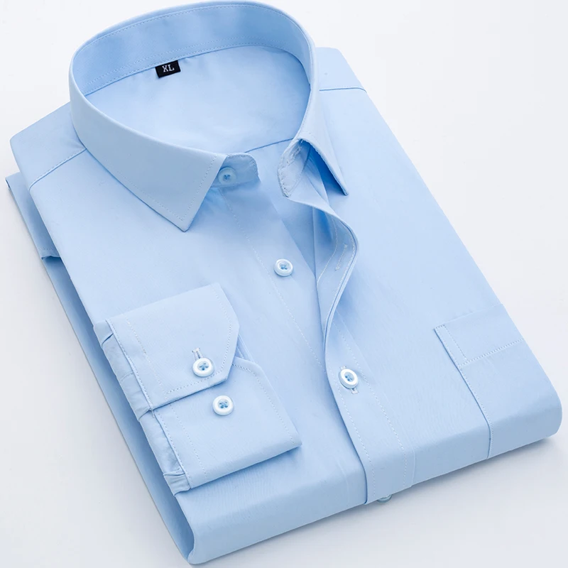 

High-quality chemise homme long sleeve Plus size causal male shirts