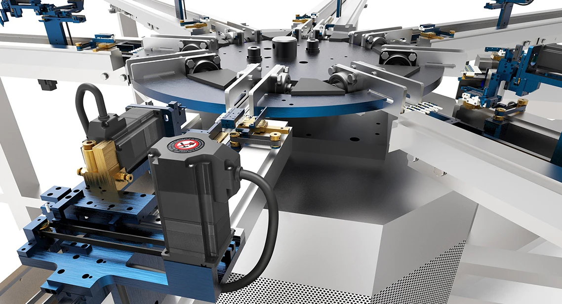 闭环步进电机系统的集成控制器,实现了位置控制工业转盘期间圆珠笔