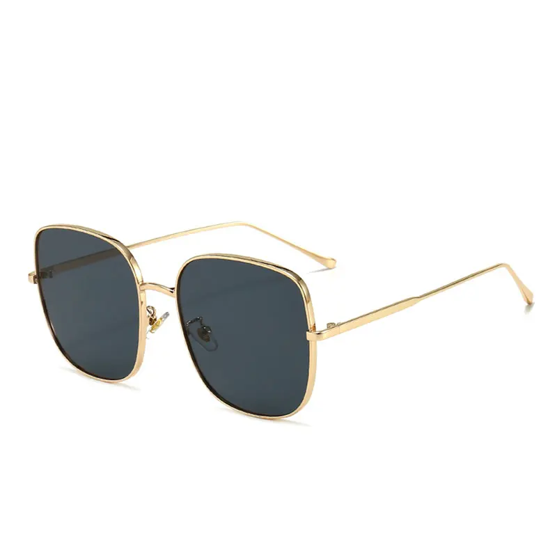 

2020 new square sunglasses women fashion oversized metal frame vintage glasses men shades retro gradient colors oculos uv400